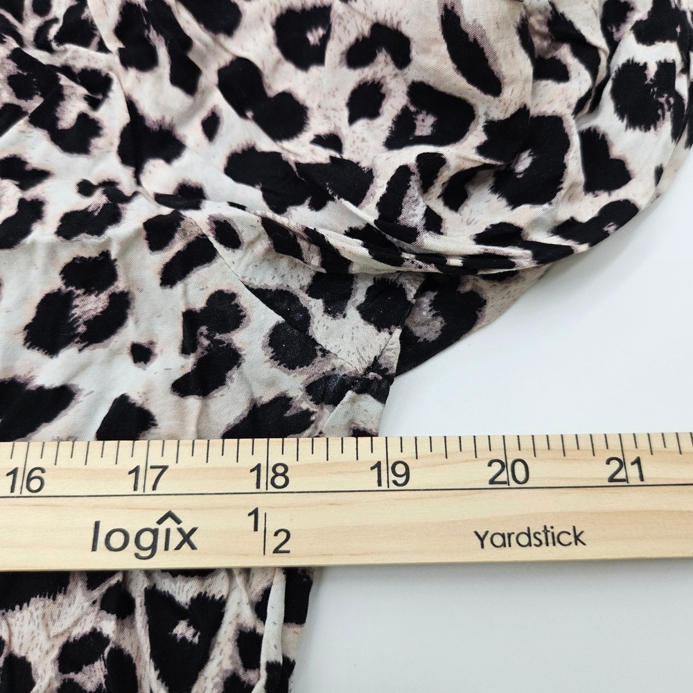 Jasmine‎ & Juliana Leopard Print Tunic Top Shirt XL V Neck 3/4 Sleeve - Picture 6 of 8